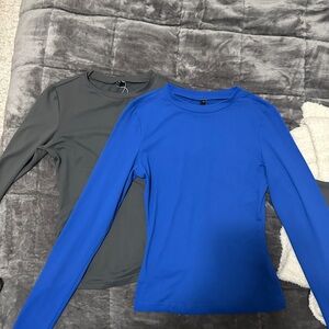 Amazon Women's Long Sleeve Tops in Blue and Gray